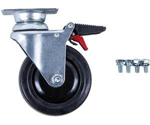 Rueda pivotante con freno para carro de taller PERFORMANCEplus con tornillos