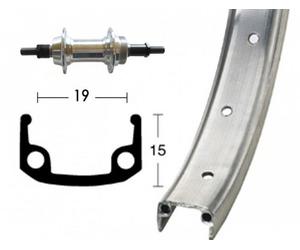 RUEDA TR.20x1.75 WINORA 36 AG.EJE MACIZO 135 PL.MA