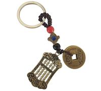 Ruedufengshui - Porte Clés 5 Pièces de l'Empereur, Abacus Double Pi Yao - Amulettes Feng Shui - Protection Porte Bonheur
