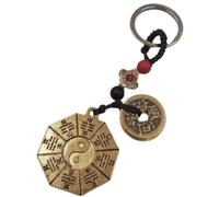 Ruedufengshui - Porte Clés 5 Pièces de l'Empereur, Bagua - Amulettes Feng Shui - Protection Porte Bonheur