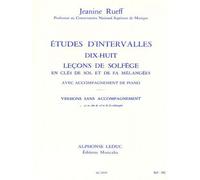 RUEFF - ETUDES D INTERVALLES. 8 LECONS DE SOLFEGE 2 CLES VERSION A SANS ACCT