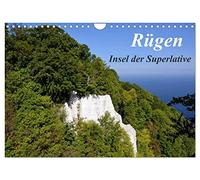 Rügen - Insel der Superlative (Wandkalender 2026 DIN A4 quer), CALVENDO Monatskalender: Landschaften und Sehenswürdigkeiten auf der Insel Rügen