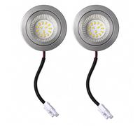 ruehalf 2 lumières LED d'armoire DC12V, projecteurs encastrés 68mm, éclairage de hotte de Cuisine EL(3000K)