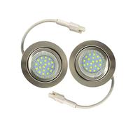 ruehalf 2Piece Cooker Hood Bulb LED 2.5W 220-240V for 60mm Hole Kitchen Under Cabinet Closet Lighting(White 6000K)