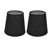 RUEHALF Abat-jour d'intérieur en tissu de Style européen, 2 pièces, support de lampes for lustre E14, lampe de Table, lampadaire for chambres à coucher et couloirs(Black)