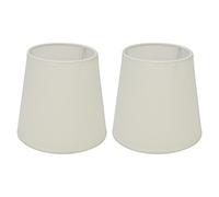 RUEHALF Abat-jour d'intérieur en tissu de Style européen, 2 pièces, support de lampes for lustre E14, lampe de Table, lampadaire for chambres à coucher et couloirs(Beige)