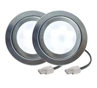 ruehalf Lampe De Hotte De Cuisinière sans Conduit 12 V CC 2 Pièces 1,5 W Équivalent 20 W Halogène Verre Dépoli Compatible Ballast Électronique(Warm White 3000K,EL Connector_NO)