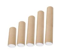 RUEHALF Lot de 10 tubes longs en carton for envoi postal, avec bouchons, for le rangement et l'emballage des documents, des affiches, des plans et de l'expédition.(30cm)