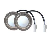 ruehalf Lumière LED for hotte aspirante, 2 pièces, DC 12V, 70mm, 1.5W, Compatible avec l'ancienne hotte de Cuisine, équivalent à Une Ampoule halogène de 20W(White 6000K,EL Connector_NO)