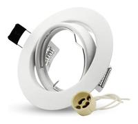 RUEHALF Spot LED encastré noir/blanc, plafonnier, cadre rond, supports for ampoule MR16 GU10(10 PCS,YDG-20001389)