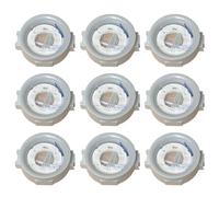 ruehalf Supports de lampe blanc/gris, 10 pièces, avec plafonnier LED extensible en PVC, Base GX53 (source de lumière non incluse)(White)