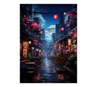 Ruelle Lanterne Nuit Puzzle, 1000 Pièces Jeu Intérieur Adulte
