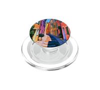 Ruelle méditerranéenne colorée et vibrante Art de Rue européen PopSockets PopGrip pour MagSafe