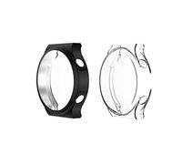 Ruentech Boîtier Compatible avec Huawei Watch GT2 Pro - Coque de Protection d'écran - Protection d'écran - Accessoire Anti-Rayures - Anti-Traces de Doigts - TPU - Noir + Transparent