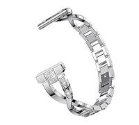 RuenTech Bracelet compatible avec Fossil Q Smartwatch Band 22 mm - Bracelet de rechange en métal pour femme (argent)