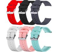 RuenTech Bracelet Compatible avec Umidigi Uwatch 2/2S/3s/5 - Bracelet de Rechange en Silicone 22 mm (6 Couleurs)