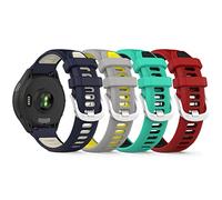 RuenTech Bracelet Compatible pour Coros Pace 2/Apex 2/Apex 42 mm Bande en silicone, Bracelet Quick Fit pour femmes et hommes, Bracelet de rechange léger et respirant (Pack de 4 B)