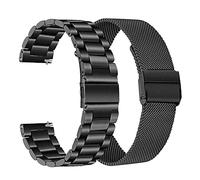 RuenTech Bracelet de montre compatible avec CMF by Nothing Watch 3 Pro/Watch Pro 2, 22 mm, en acier inoxydable et métal, compatible avec les accessoires de montre intelligente CMF (noir + noir)