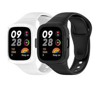 RuenTech Bracelet de rechange compatible avec Redmi Watch 3 avec coque de protection en silicone pour Redmi Watch 3