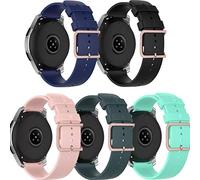 RuenTech Bracelet de rechange, compatible avec Umidigi Uwatch 2 / Umidigi Uwatch 2S - En silicone souple - Accessoire pour ceinture (noir, vert armée, bleu marine, rose, bleu-vert)