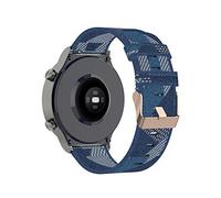 RuenTech Bracelet de rechange en nylon pour Huawei Watch GT5 Pro/GT5/GT4/GT3 Pro/GT3 46 mm pour Huawei Watch 4/4 Pro/3/3 Pro (bandes bleues)