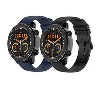 RuenTech Bracelet de rechange en silicone compatible avec Blackview X5/Blackview X1/Blackview W20 1,83 ″, accessoires IOWODO R8 Pro/X5/W13 (noir + bleu)