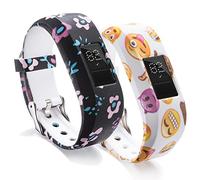 Ruentech Bracelet de rechange pour capteur d’activité enfant Garmin Vivofit jr. 2 - Réglable, en silicone, avec différents motifs, 2-M
