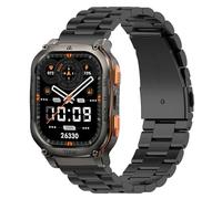 RuenTech Bracelet en métal de 22 mm compatible avec OUKITEL BT10/BT12/BT13/BT20/BT80/BT101/BT103 - Bracelet en acier inoxydable pour montre intelligente OUKITEL, Mittelgroße, Acier inoxydable, Pas de