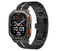 RuenTech Bracelet en métal de 22 mm compatible avec OUKITEL BT10/BT12/BT13/BT20/BT80/BT101/BT103 - Bracelet en acier inoxydable pour montre intelligente OUKITEL, Mittelgroße, Acier inoxydable, Pas de