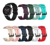 RuenTech Bracelets de 20 mm compatibles avec les bracelets de montre Ticwatch E3, bracelet pour bracelets Ticwatch GTH Pro/E/GTH/2, bracelet pour bracelets Ticwatch C2/C2 Plus (onyx et platine)