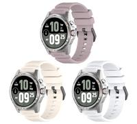 RuenTech Bracelets de montre en silicone souple de 24 mm pour Coros Apex 4 46 mm Bracelet de rechange pour Coros Nomad pour homme et femme, Mittelgroße, Silicone, Pas de gemme