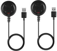 RuenTech Câble de charge compatible avec câble de charge Polar Ignite/Ignite 2/Grit X/Grit X Pro, câble de rechange USB portable pour câble de charge Polar Vantage V V2/Vantage M M2 (noir+noir)