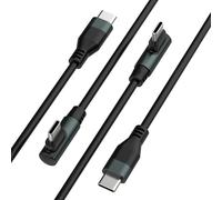RuenTech Câble de charge compatible avec station de charge Sonos Roam 2, câble de charge de type C, câble de rechange, câble de charge portable, accessoire de haut-parleur Wi-Fi, noir + noir