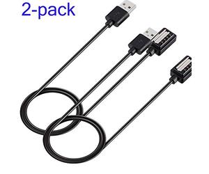 RuenTech Câble de Charge compatible pour Suunto Spartan/pour Suunto EON Core Smart Watch 100 cm/3,3 ft, câble de Rechange pour Suunto Spartan Actiity Tracker Noir, 2 pcs