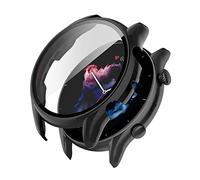 RuenTech Compatible avec Amazfit GTR 3 - Coque de Protection Ultra Fine en Polycarbonate avec Protection d'écran en Verre blindé - pour Amazfit GTR3 /GTR 3 Pro (Noir)