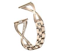 RuenTech Compatible avec Fossil Gen 4 Q Venture Hr Bracelet de rechange en acier inoxydable compatible avec Fossil Gen 4 Q Venture Hr Bracelet en métal pour femme (doré)