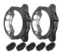 RuenTech Compatible avec Garmin Fenix 5X Plus, coque de protection de rechange, en TPU souple, compatible avec les accessoires de protection Fenix 5X Plus (noir + noir)