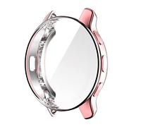 Ruentech Coque de protection compatible avec Garmin Venu 2 Plus, film de protection d'écran anti-rayures en TPU souple Protection complète (rose)