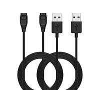 RuenTech Lot de 2 chargeurs compatibles avec Coros Pace 2/Pace 3/Vertix/Vertix 2/Vertix 2S, câble de charge USB pour Coros Apex 42 mm/Apex 46 mm/Apex Pro/Apex 2/Apex 2 Pro Noir