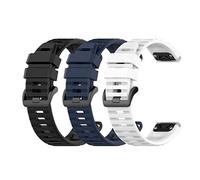 RuenTech Lot de 3 bracelets de rechange pour Garmin EPIX/Fenix 7/Fenix 6 Pro/Fenix 5/Instinct2 solar/Forerunner 935/945/745, 22 mm de large, en silicone, Quick-Fit (Paquet de 3A)