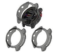 RuenTech Lot de 3 coques de protection en silicone souple pour Garmin Epix GEN 2 Noir
