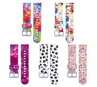RuenTech Lot de 5 bracelets compatibles avec Xplora X6, X6 Play/X6 Pro pour enfants, 20 mm, bracelet de rechange, à libération rapide, motif coloré