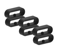 RuenTech Lot de 6 anneaux de fixation en silicone compatibles avec Disney Magic Band 2.0 boucle de sécurité/support/clips (noir)