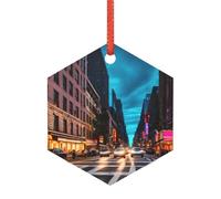 Rues of New York City Décoration de Noël pour mariés, alternative moderne en acrylique aux décorations de Noël polyvalentes