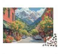 Rues urbaines Casse-tête 1000 Pièces sans Poussière, Grand Puzzle Jeu De Patience pour Un Passe-Temps pour Adulte, Étoile du Cadeau De Noël 70x50cm/1000pcs