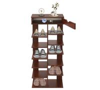 RUETERY Étagère à chaussures verticale à 7 niveaux avec poignée cachée, gain de place, étagère de rangement autoportante pour couloir, salon, chambre à coucher