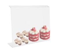 RUETERY Housse de gâteau en acrylique transparent - Pour comptoir et vitrine, protection hygiénique pour pâtisserie et café - Cloche à gâteau solide en acrylique transparent - 50 x 12 x 40 cm