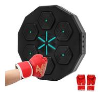 RUETERY Smart Music Boxing Machine à musique, lumière LED Bluetooth avec gants de boxe, 2 modes et 3 méthodes d'installation en veille pendant 5 jours Montage mural possible pour débutants et