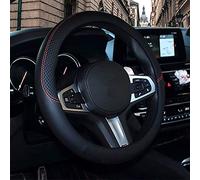 RUFD Caches de Volant pour Jaguar E-Pace/F-Pace/F-Type/I-Pace/S-Type/X-Type/XE/XF/XJ/XK, 15"/Environ 38cm Couvre Volant Voiture Simili Cuir Antidérapant Respirant Accessoires,A Black