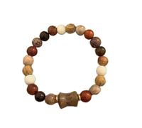 Rufevee Bois de Santal Naturel Multi-trésor Perles Bracelet Style Ethnique Bracelet Proverbe Bracelet Style Ancien Zen Chapelet Cadeau